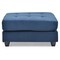 Contemporary Home Living Upholstered Tufted Ottoman - 38" - Dark Blue